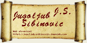 Jugoljub Sibinović vizit kartica